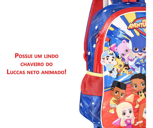 Mochila Infantil Escolar Luccas Neto Rodinha Aventureiros